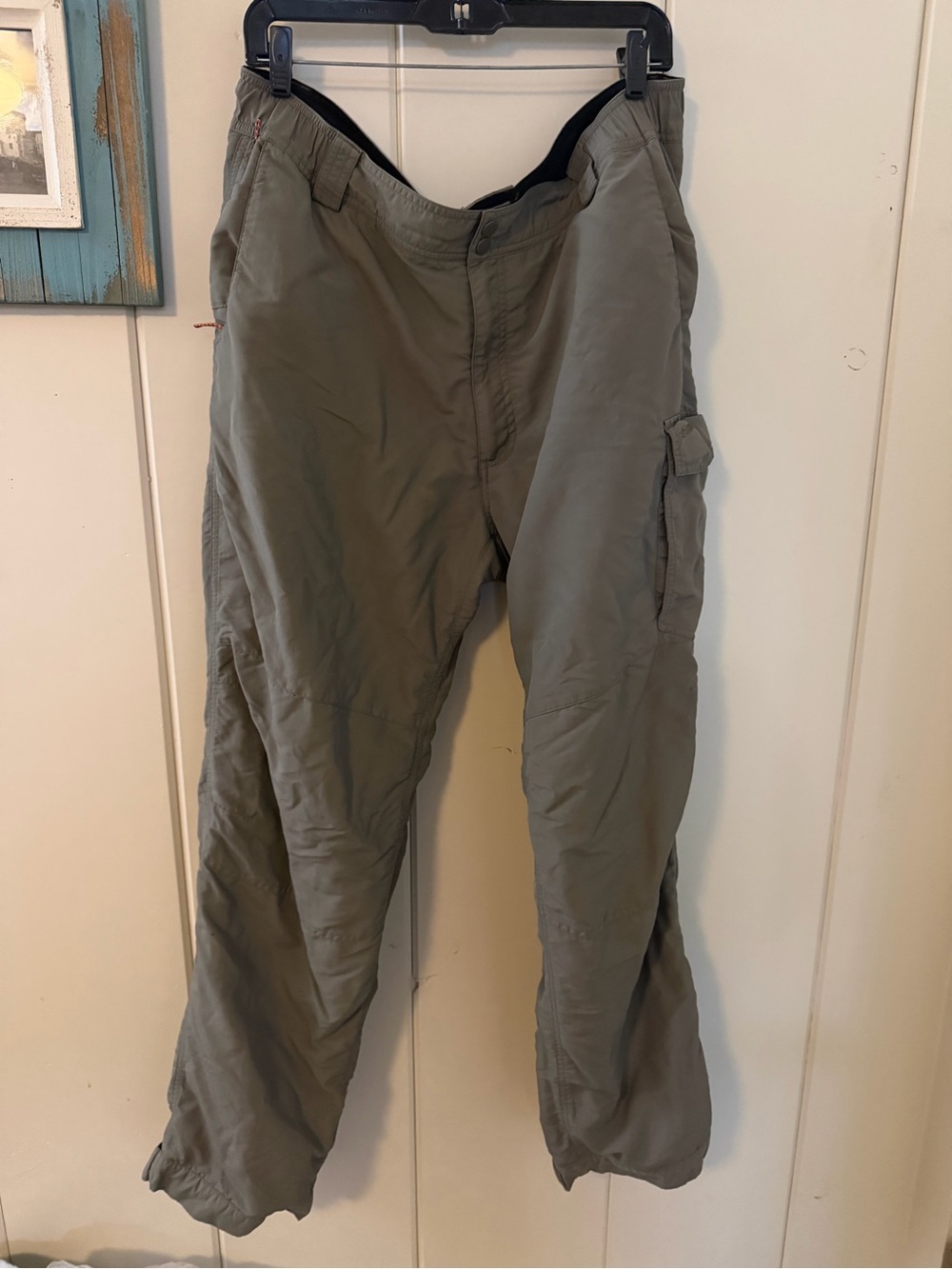 Simms Fishing Products XL Fleece Lined Cargo Wading Pants Gray Nylon Outdoor Hik